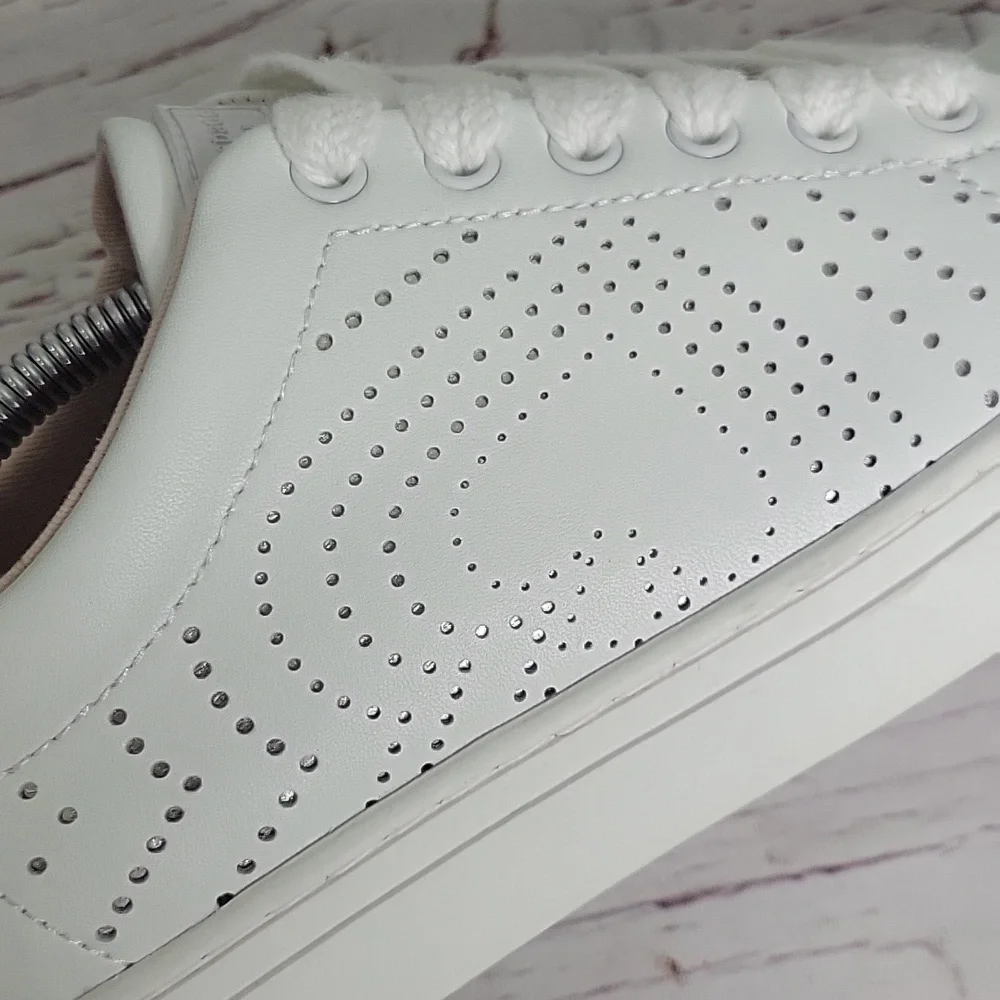 Kate Spade Ashly White Leather Sneakers Size 7.5